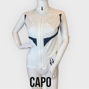 Capo Sleeveless Cycling Jersey Full Zip Deep Back Pockets Size Large
